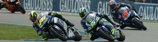 Valentino Rossi, Marco Melandri and Colin Edwards
