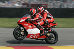 Miss Italy rides Ducati two-up